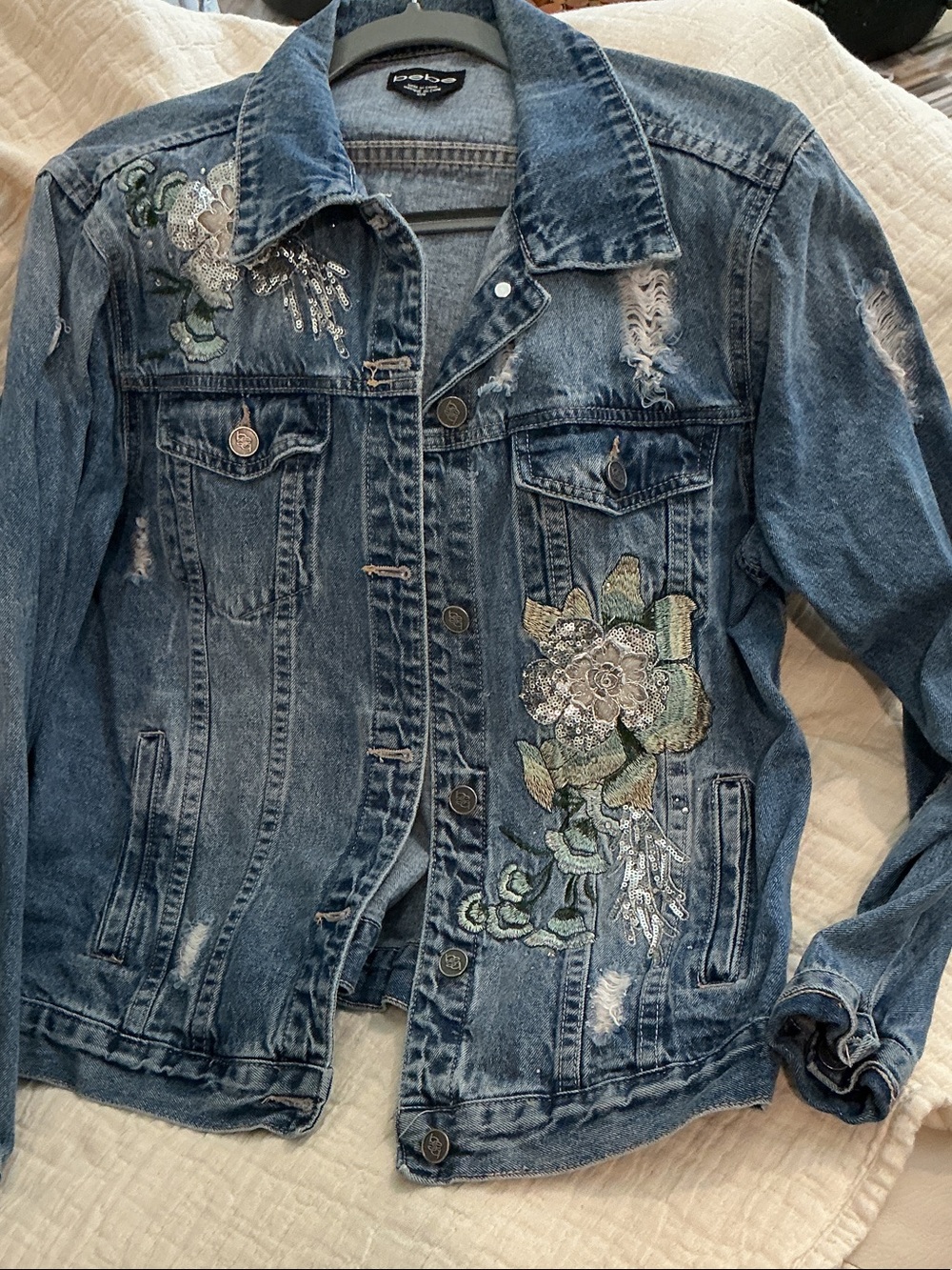 Bebe Applicae Denim Jacket